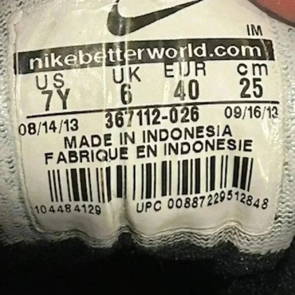 Nike Sweet Classic High Grey/Black 367112-026 Unisex Size Youth 7Y - Picture 9 of 11